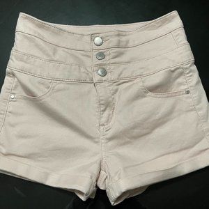 Tinseltown High Rise Jean Short - Peach color